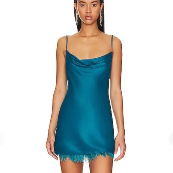 Lovers and Friends Trish Mini Dress teal - Picture 1 of 11